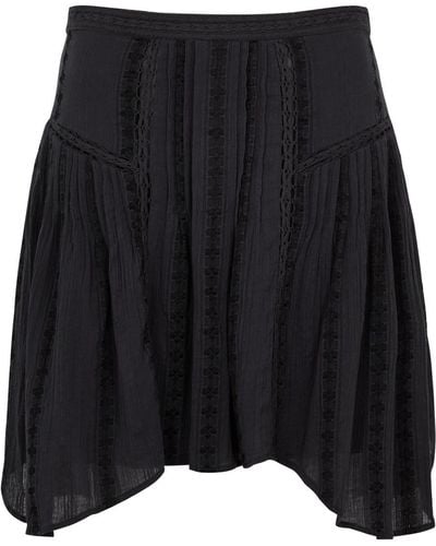 Isabel Marant Jorena Jacquard Cotton-Blend Mini Skirt - Black