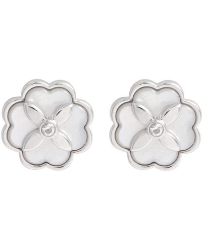 Kate Spade Heritage Bloom Flower Stud Earrings - Metallic