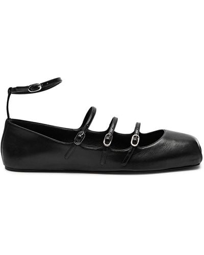 Alexander McQueen Leather Ballet Flats - Black