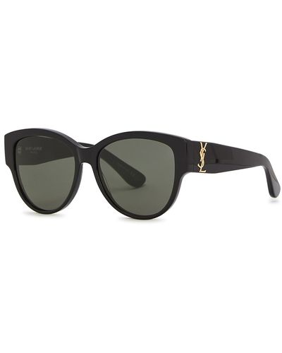 Saint Laurent Slm3 Oval Frame Sunglasses, Sunglasses, Acetate - Multicolour