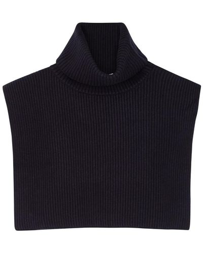 The Row Eppie Ribbed Cashmere Collar - Black