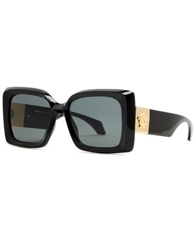 Versace Oversized Square-Frame Sunglasses - Black