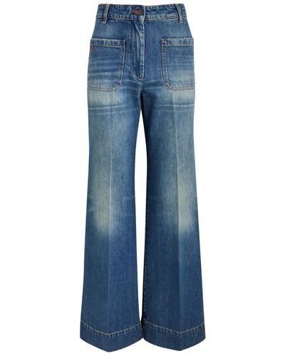 Victoria Beckham Alina Wide-Leg Jeans - Blue
