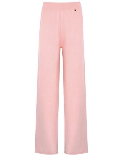 Extreme Cashmere N°104 Pink Cashmere-blend Trousers