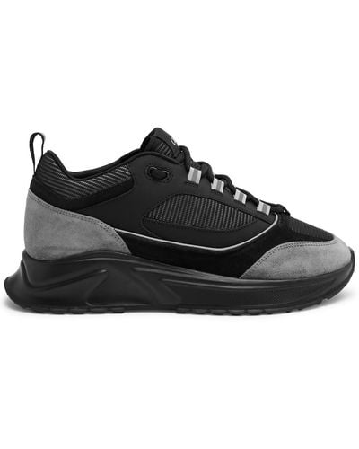 Cleens Essential Runner Evo Paneled Mesh Sneakers - Black