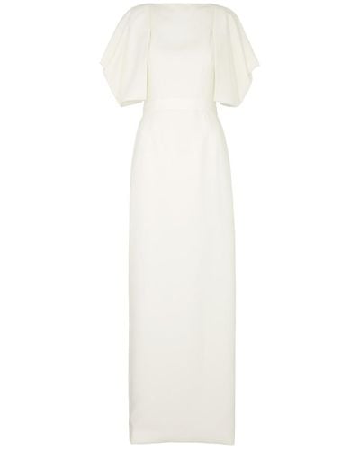 ROKSANDA Clementine Puff-Sleeve Gown, Gown, , Size 12 - White