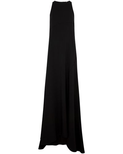 Jil Sander Crepe Maxi Dress - Black