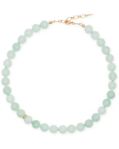 Anni Lu Seafoam 18kt Gold-plated Beaded Necklace - White