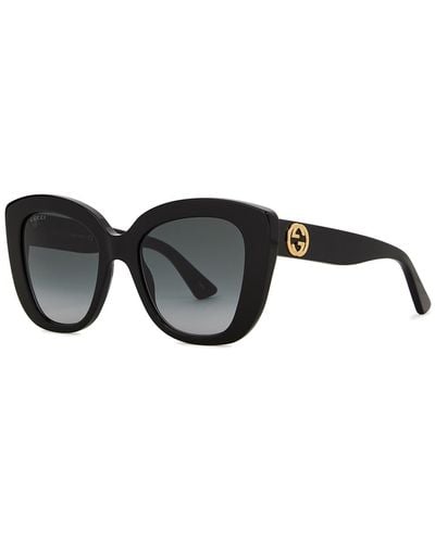 Gucci Oversized Cat-Eye Sunglasses, Sunglasses, , Oversized - Black