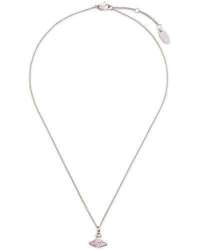 Vivienne Westwood Reina Orb Silver-plated Necklace - Pink