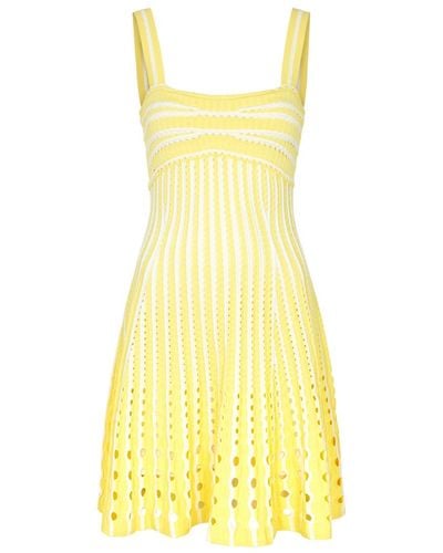 Jonathan Simkhai Franklin Open-Knit Mini Dress - Yellow