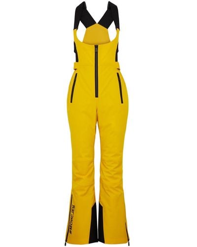 3 MONCLER GRENOBLE Logo Padded Ski Suit - Yellow