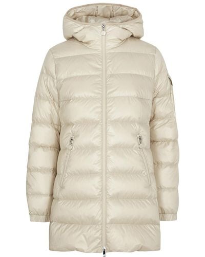 3 MONCLER GRENOBLE Moncler Glements Hooded Quilted Shell Coat - Natural