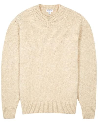 Sunspel Alpaca-blend Sweater - Natural