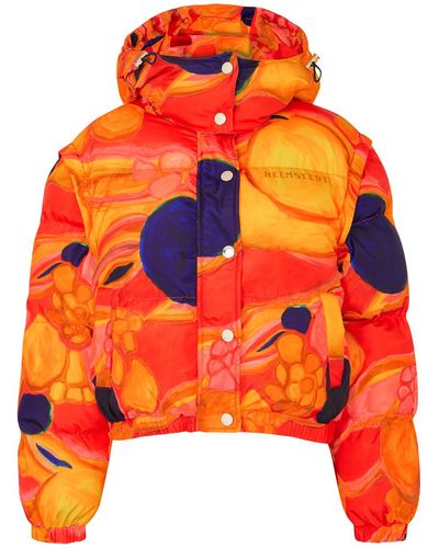 Helmstedt Nina Printed Quilted Shell Jacket - Orange
