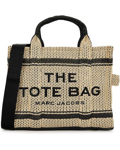 Marc Jacobs The Tote Medium Straw Bag - Black