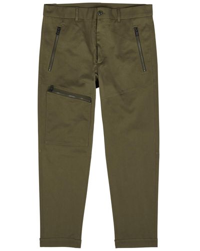 Moncler Stretch-cotton Pants - Green