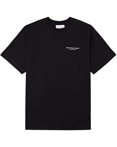 MKI Miyuki-Zoku Design Studio Logo Cotton T-shirt - Black