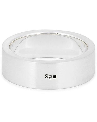 Le Gramme 9g Brushed Sterling Ring - White