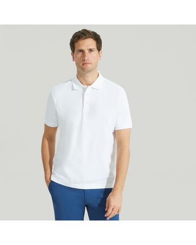 Harvie & Hudson White Cotton Polo Shirt