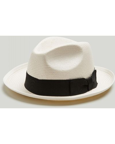 Harvie & Hudson Natural Panama Hat Black Band