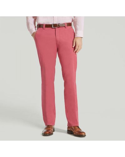 Harvie & Hudson Rose Pink Meyer Cotton Classic Trouser