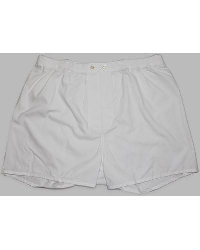Harvie & Hudson White Cotton Essential Boxer Shorts