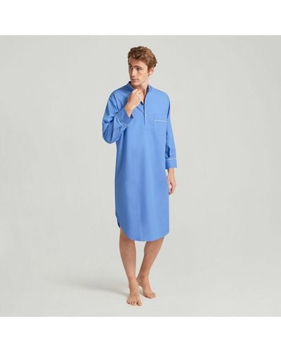 Harvie & Hudson Pacific Blue Cotton Nightshirt