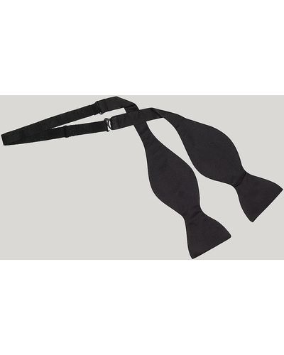 Harvie & Hudson Black Satin Bow Tie