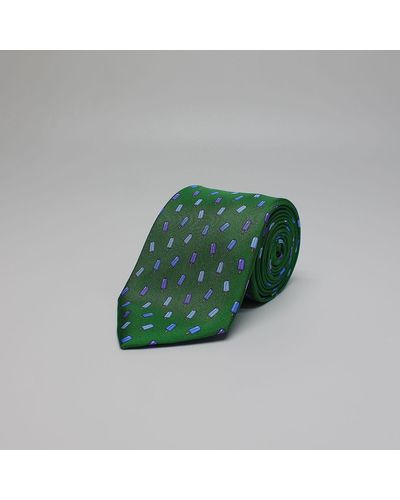 Harvie & Hudson Green Ice Lollies Printed Silk Tie