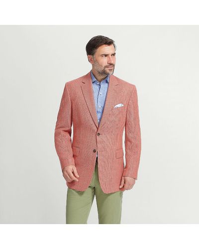 Harvie & Hudson Burnt Orange Textured Wool Jacket