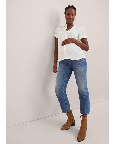 HATCH The Over The Bump Straight Maternity Jean - White