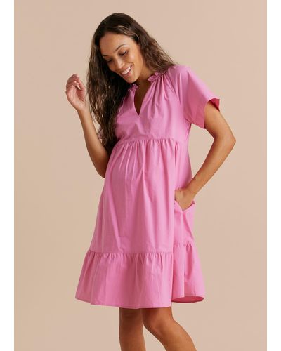 HATCH Raglan Mini Dress - Pink
