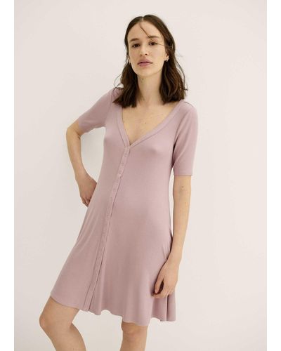 HATCH The Softest Rib Nursing Mini Dress - Pink