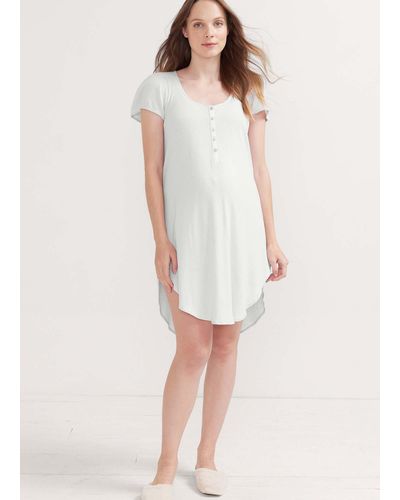 HATCH The Pointelle Nightgown - White