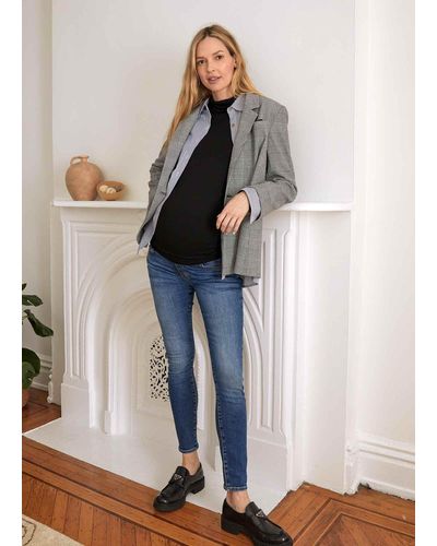 HATCH The Over The Bump Slim Maternity Jean - Blue