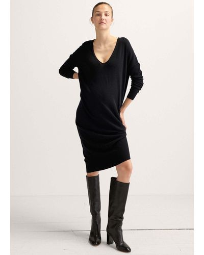 HATCH The Mackenzie Sweater Dress - Black