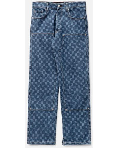 Louis Vuitton navy Denim Monogram Carpenter Trousers