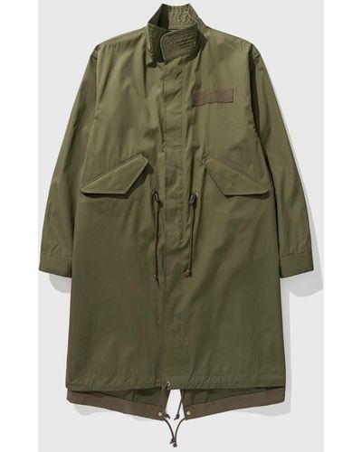 Green Sacai Coats for Men | Lyst