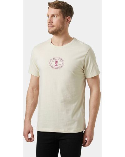 Helly Hansen Core Graphic T-shirt Beige - Natural