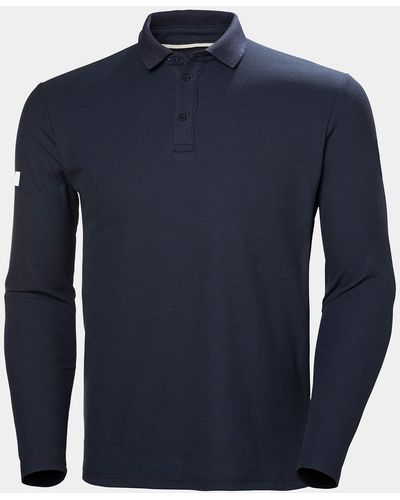 Helly Hansen Crewline Long Sleaves Polo Shirt Navy - Blue