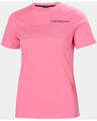 Helly Hansen T-shirt pour the ocean race rose