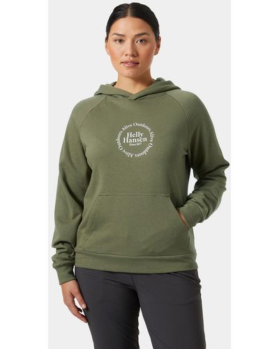 Helly Hansen Core graphic hoodie vert