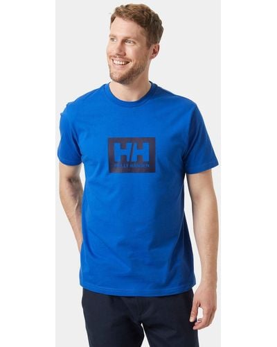Helly Hansen T-shirt en coton doux hh box bleu