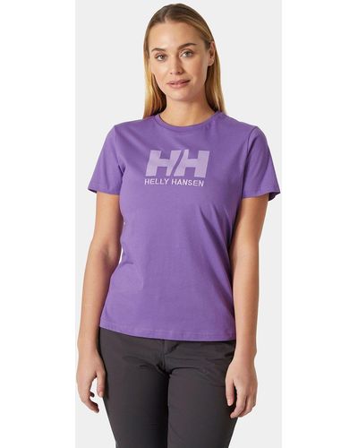 Helly Hansen Hh Logo Classic T-shirt Blue - Purple