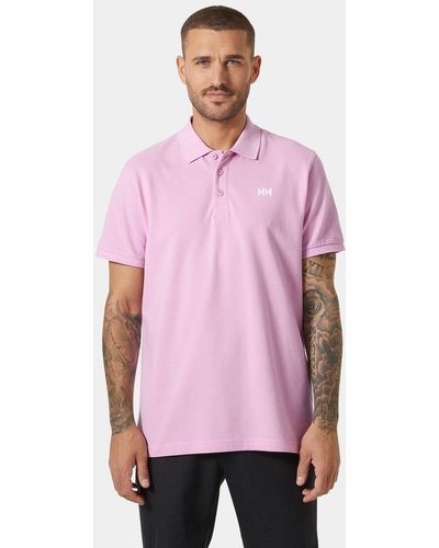 Helly Hansen Transat Cotton Short-sleeve Polo Shirt Pink - Purple