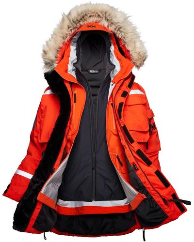 Helly Hansen Arctic Patrol Modular Parka Jacket Orange - Red