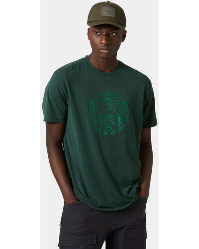Helly Hansen Skog Recycled Graphic T-shirt Green