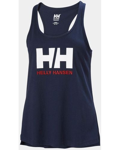 Helly Hansen Hh Logo Cotton Singlet Navy - Blue