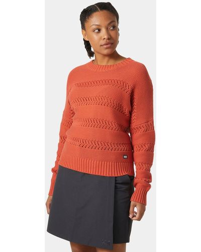 Helly Hansen Pier pointelle sweater - Orange